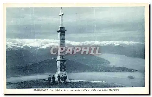 Cartes postales Mottarone La Crococ Sulla Vetta e Vista Sul Lago Maggiore