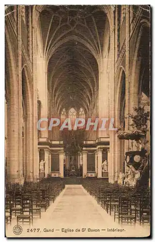 Cartes postales Gand Eglise de st Bavon Interieur