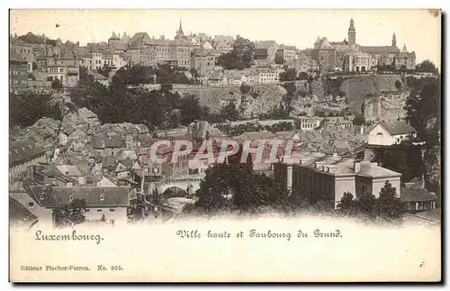 Cartes postales Luxembourg Ville haute et Fanbourg du Grund