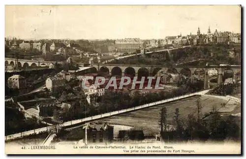 Cartes postales Luxembourg La Vallee de Clauen Plaffenthal Le viaduc du nord Rham