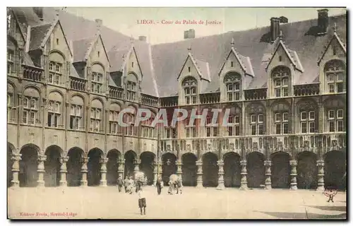 Cartes postales Liege Cour du palais de justice
