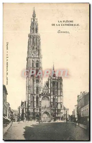 Cartes postales La Fleche De La Cathedrale Anvers