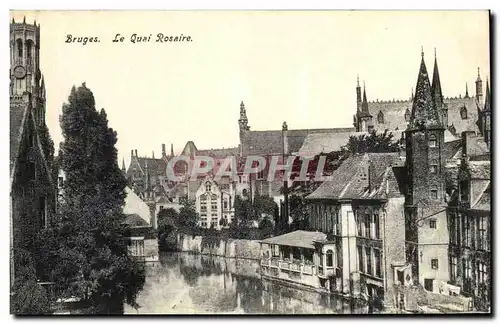 Cartes postales Bruges Le quai Rosaire