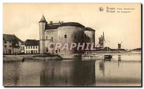 Cartes postales Bruges Porte Sainte Croix Moulins