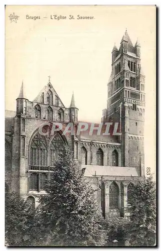 Ansichtskarte AK Bruges L Eglise St Sauveur