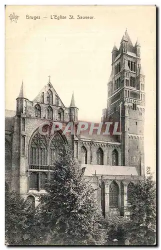 Cartes postales Bruges L Eglise St Sauveur