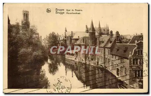 Cartes postales Bruges Quai du Rosaire