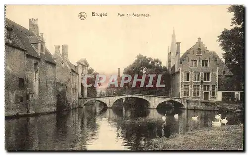 Cartes postales Bruges Pont du Beguinage