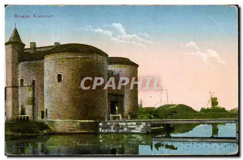Cartes postales Brugge Krusspoort Moulin