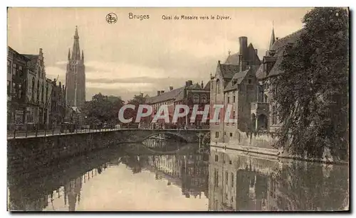 Cartes postales Bruges Quai du Rosaire Vers le Dyver