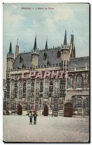 Cartes postales Bruges L Hotel de Ville