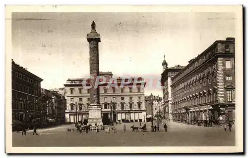 VINTAGE POSTCARD Roma Piazza Colonna