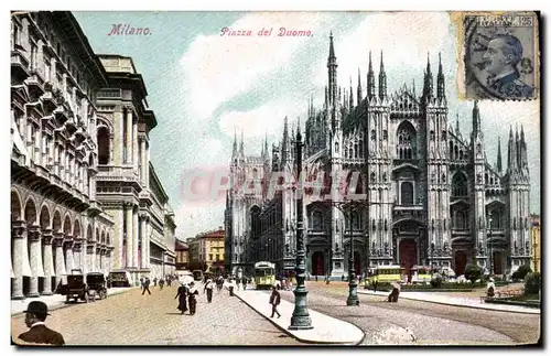 Cartes postales Milano Piazza del Duomo