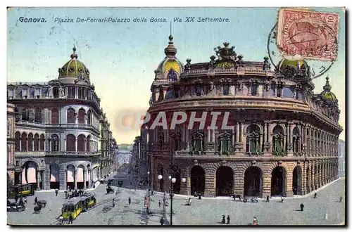 Cartes postales Genova Piazza de Ferrari Palazzo della Borsa