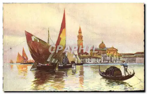 Cartes postales Venezia Iscale di san Giorgio Bateaux