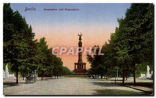 Cartes postales Berlin Siegesaliee und Siegessaule