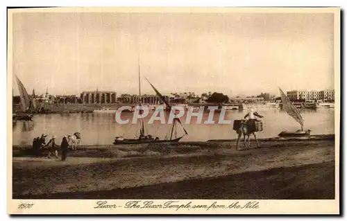 Cartes postales Luxot The Luxor temple seen from the Nile Egypte