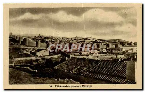 Cartes postales Avila Vista general Y Murallas