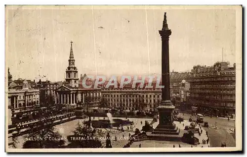 Cartes postales London Nelson s column Trafalgar square