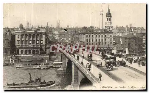 Ansichtskarte AK London London Bridge Bateau