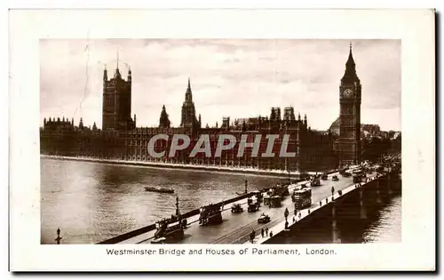 Ansichtskarte AK Westminster Bridge and Houses of Parliment London