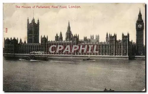 Ansichtskarte AK The Houses of Parliment River Front London