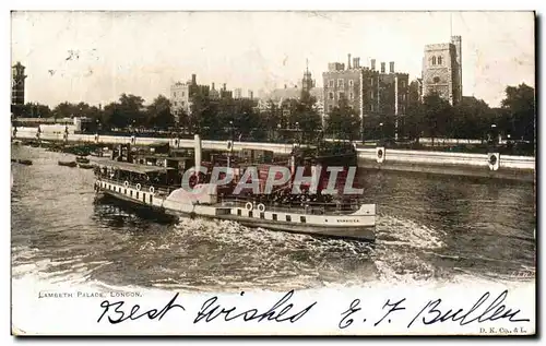 Cartes postales Lamgeth Palace London Bateau Boadicea