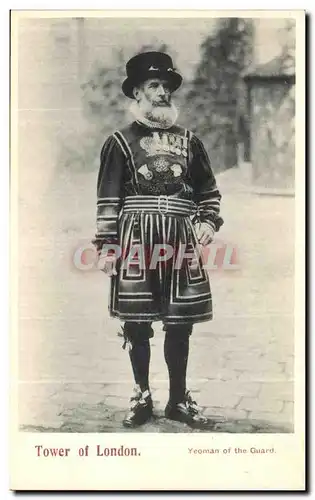 Cartes postales Tower of London Yeoman of The Guard