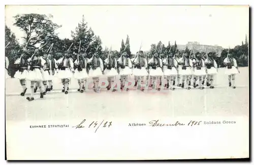 Cartes postales Grece Athenes Soldats Grecs Militaria