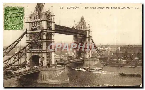 Cartes postales London The Tower Bridge and Tower of London