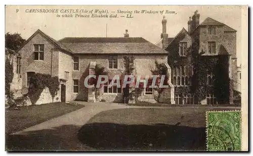 Cartes postales Carisbrooke Castle Showing the Windown of Room in which Princess Elisabeth died