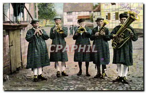 Cartes postales Hessische Trachten Cuivres Folklore Trompette Cor Flute