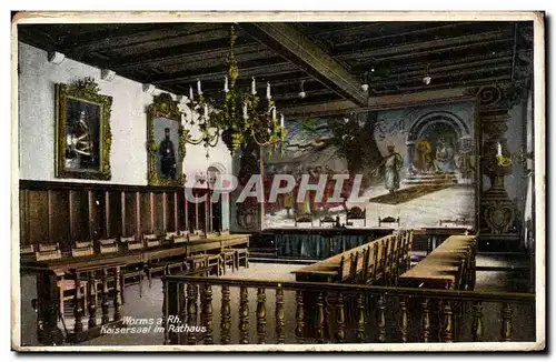 Cartes postales Worms Kaisersaal im Rathaus