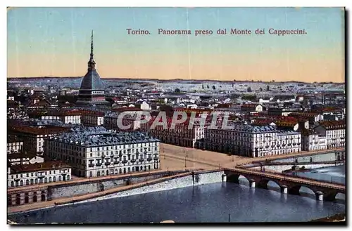 Cartes postales Torino Panorama Preso dal Monte dei Cappuccini