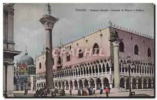 Cartes postales Venezia Piazza Ducale Colonne di Marco e Todaro