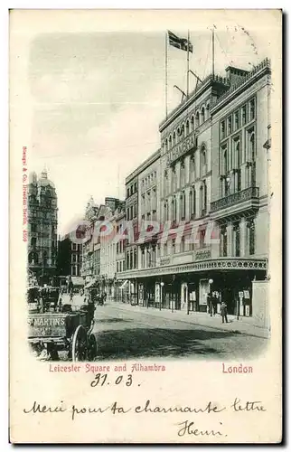 Cartes postales Leicester Square and Aihambra London