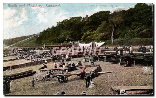 Cartes postales Beach and Shrubbery Southend