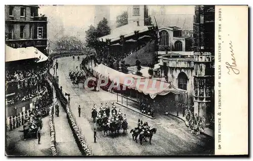 Cartes postales The Prince Princess Of Wales Arriving At The Abbey London