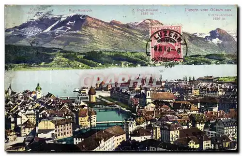 Ansichtskarte AK Rigi Dossen Luzern Vom Guisch Luzern vom Gutsch aux Vitznauerstock