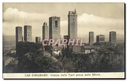 Cartes postales San Gimignano Veduta della Torri Presa dalla Rocca