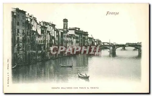 Ansichtskarte AK Firenze Veduta Dell Arnd Con Ponte S Trinita