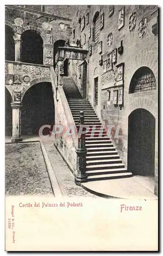 Cartes postales Firenze Cortille del Palazzo dl Podesta