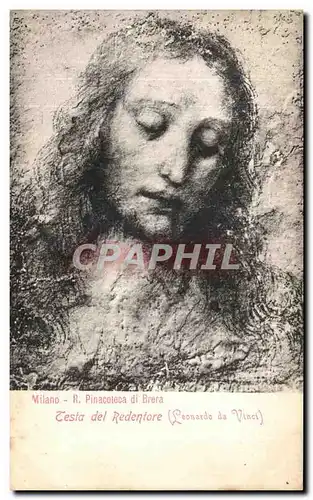 Cartes postales Milano R Pinacoleca di Brera Testa del Redentoire Leonardo da Vinci