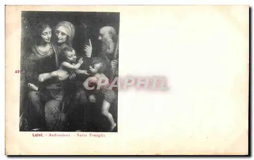 Cartes postales Luini Ambrosianu Sacra Famiglia