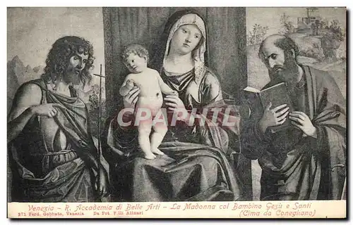 Cartes postales Venezia R Accade nia ai Belle Arti La Madonna col Bambino