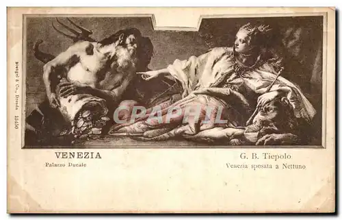 Cartes postales Venezia Palazzo Ducale Tiepolo Venezia sposata a Nettuno