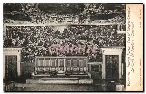 Ansichtskarte AK Venezia palazzo Ducale Sala del Maggior Consiglio La gloria del paradiso Tintoretto