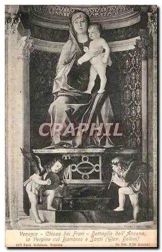 Cartes postales Venezia Chiesa dei Frari Dettaglio dell Ancona la Vergine col Bambino