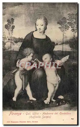 Ansichtskarte AK Firenze Gall Uffizi Madonna del CArdellino raffaello Sanzio