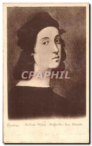 Cartes postales Firenze Galleria Uffizi Raffaello Duo Ritratto